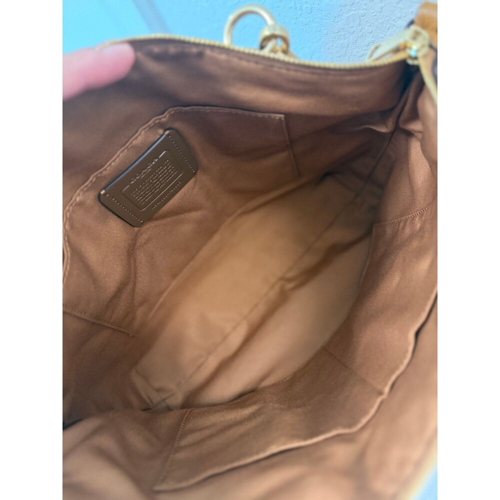Coach Kelsey Brown Pebbled Leather Satchel Crossbody in Light Saddle F28993 - Picture 8 of 12